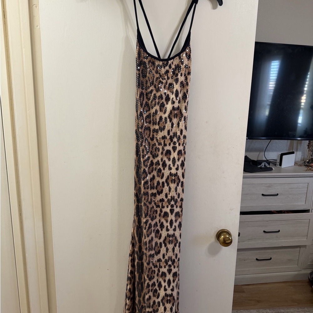Leopard / Cheetah Print Sequin Dress